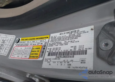 2019 Ford Fusion Hybrid Se из США, поврежденный, VIN 3FA6P0LU8KR205658